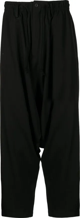 Drop-Crotch Cropped Trousers