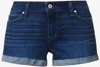 Womens Monarch Jimmy Jimmy Distressed Mid-rise Stretch-denim Shorts