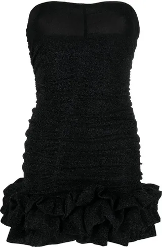 Ruffle-Detail Gathered Dress