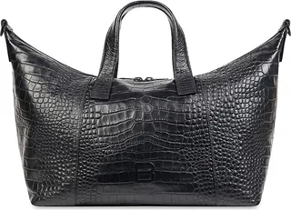 Hourglass Men Carry All Crocodile Embossed