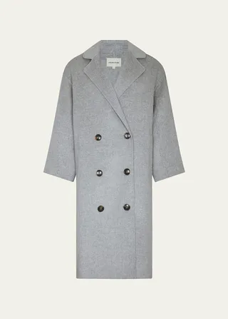 Oversized Double-Breasted Wool Coat