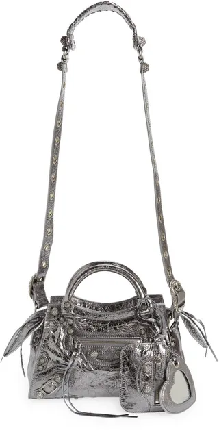 Extra Small La Cagole Neo Metallic Lambskin Shoulder Bag