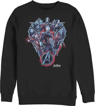 Men's Marvel Avengers: Infinity War Armor Sweatshirt - Black - X Large