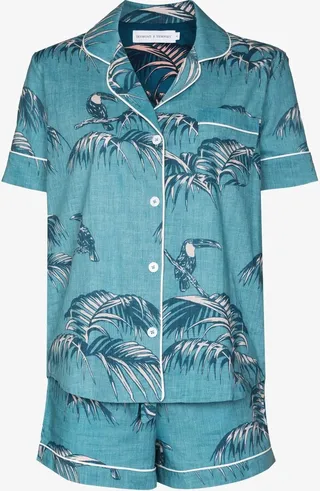 Blue Bocas Print Short Pyjamas