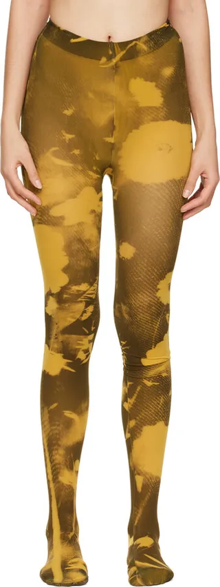 ioannes Brown Printed Tights