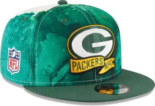 Men's New Era Green Bay Packers 2022 Sideline 9FIFTY Ink Dye Snapback Hat