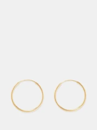 Tube 14kt Gold Hoop Earrings