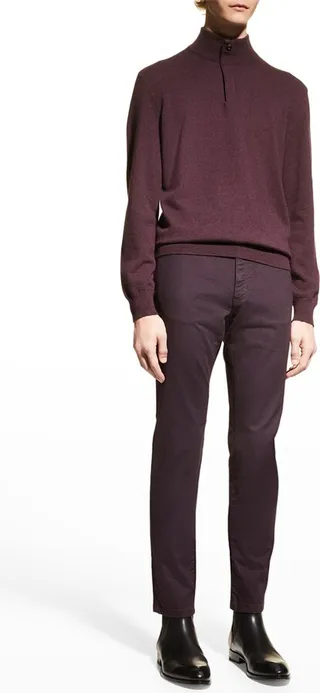 Men's Cashmere Quarter-Zip Sweater