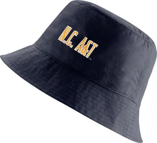 Nike Unisex College (North Carolina A&T) Bucket Hat in Blue