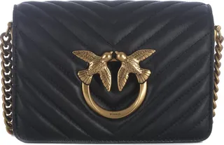 Bag Pinko mini Love Click Chevron In Nappa Leather