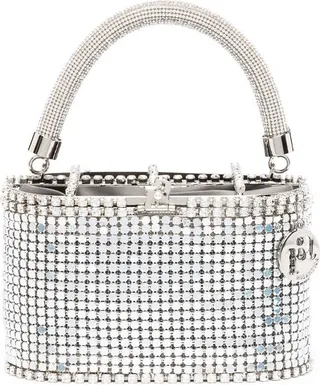 Mini crystal-embellished bag