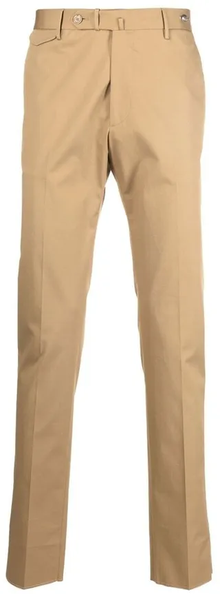 Slim-Cut Cotton Trousers