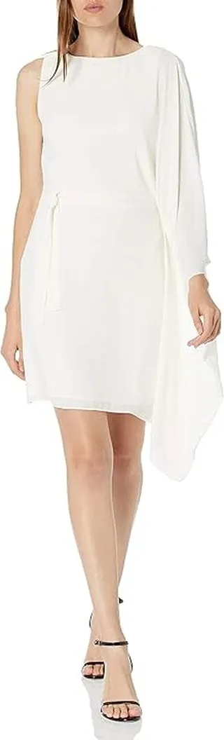 Halston Women's A-Line (Chalk) Women's Dress