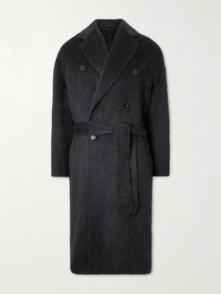 Double-Breasted Alpaca and Wool-Blend Coat
