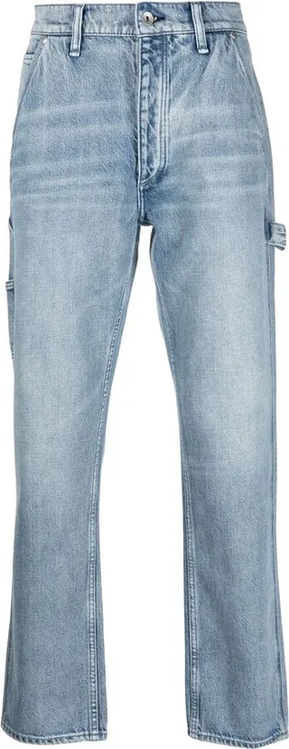 Mid-Rise Tapered Jeans