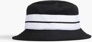 Striped stretch-knit bucket hat