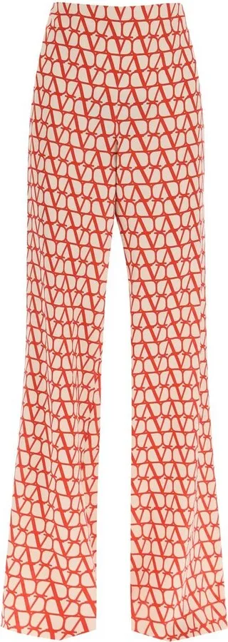 Valentino Monogram Straight Leg Pants