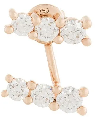 18kt rose gold LARA diamond right earring