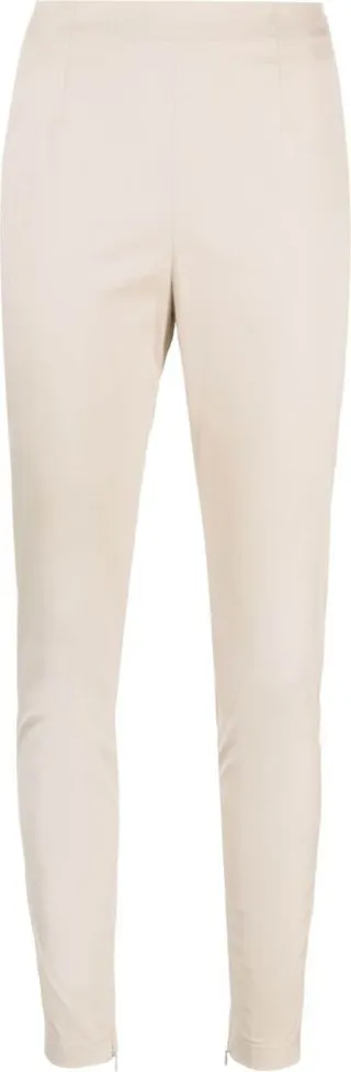 High-Waisted Slim-Cut Trousers