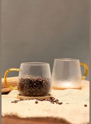 Modern Clear Textured Drinking Glass Cup For Home