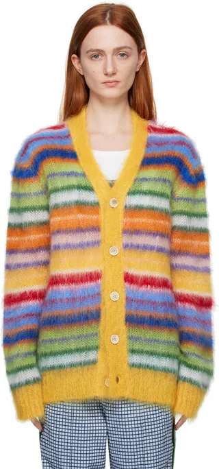 Marni Multicolor Striped Cardigan