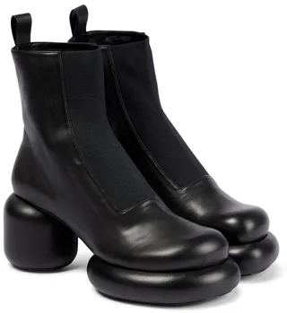 Platform leather Chelsea boots