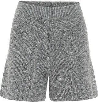 Space Invaders wool-blend shorts