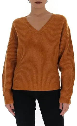 Theory V-Neck Knit Sweater
