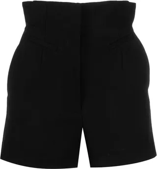 High Waist Wool Tailored Shorts