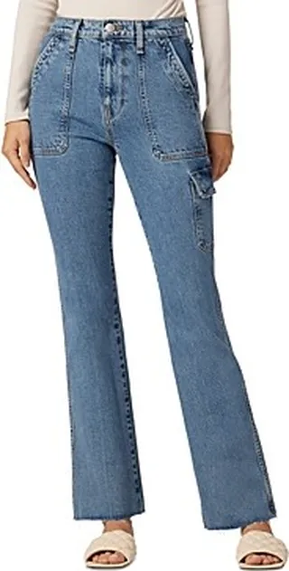 Hudson Utility Faye Ultra High Rise Bootcut Jeans in Earth Angel