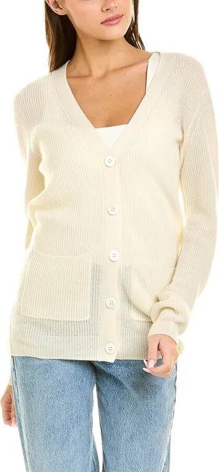 Kier + J V-Neck Cashmere Cardigan