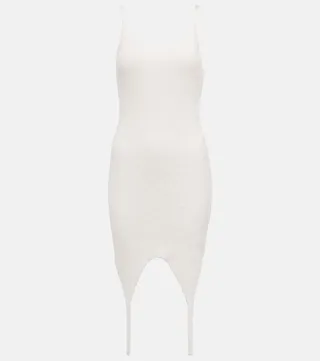 Ribbed-knit minidress
