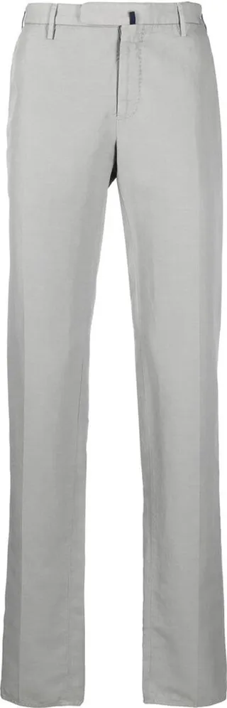Straight-Leg Linen-Cotton Trousers