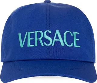 Versace Logo Embroidered Curved Peak Cap