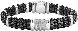 Black Caviar Diamond Link Bracelet