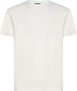 Giorgio Armani Logo Embroidered Crewneck T-Shirt