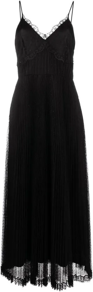 Sheer-Lace Long Dress