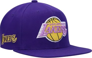 Men's Mitchell & Ness Purple Los Angeles Lakers Hardwood Classics Snapback Hat