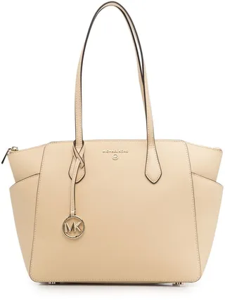 Logo-Plaque Leather Tote Bag