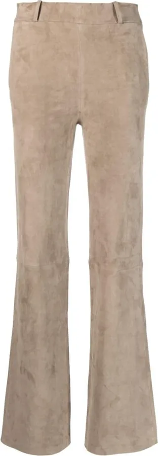 Straight-Leg Leather Trousers
