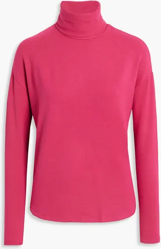 Fleece turtleneck top