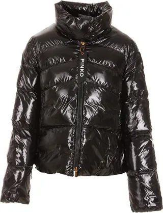 Pinko Logo Detailed Padded Hooded Jacket