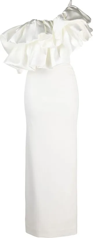 The Ellis draped one-shoulder dress