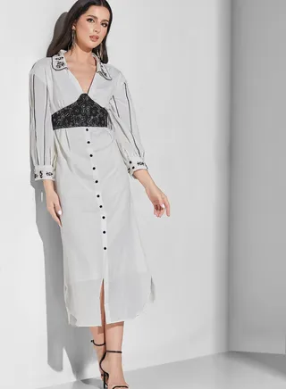 Button Detail Dress