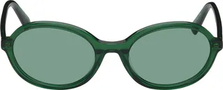BY FAR Green Velvet Sunglasses
