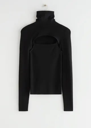 Turtleneck Cut-Out Top