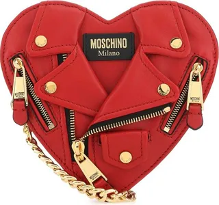 Moschino Heart Biker Small Shoulder Bag