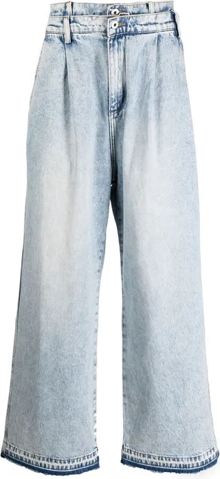 Wide-Leg Denim Jeans