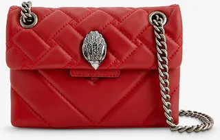 Womens Red Kensington Mini Leather Cross-body bag