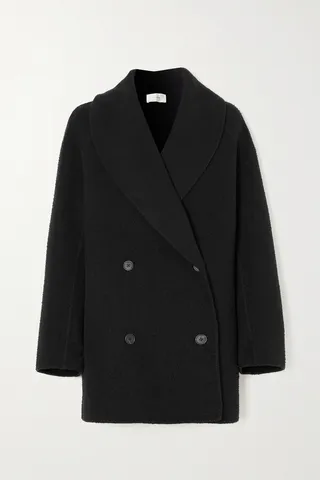 The Row - Polli Double-breasted Wool And Cashmere-blend Coat - Black